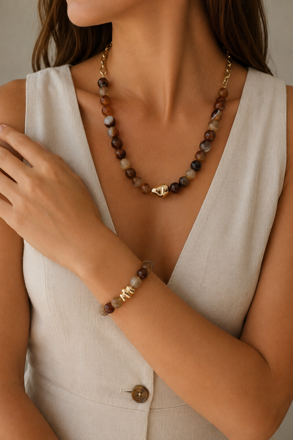 Grounded Beauty Agate Necklace